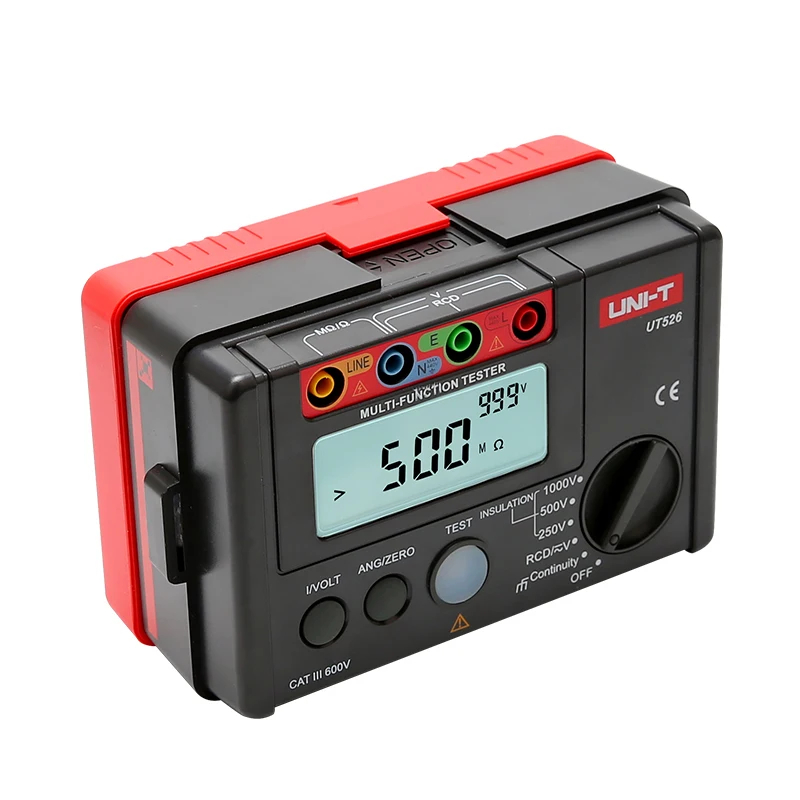 UNI-T UT526 Misuratore elettrico multifunzione/Resistenza isolante/Resistenza di messa a terra/Tensione/Tester di perdite RCD