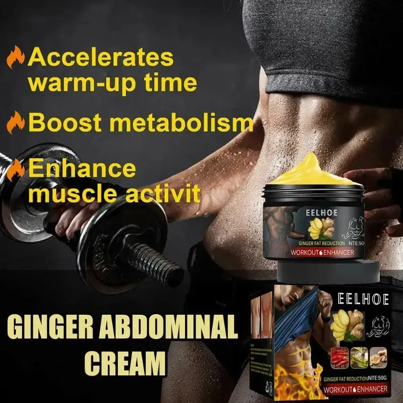 

50g Ginger Fat Burning Abdominal Cream Men And Women's Fitness Shaping Cream To Strengthen Abdominal Muscle Slimming Shaping