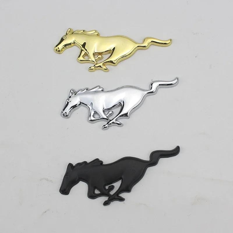 2PCS 7.5CM/11CM 3D Running Horse Sticker For Mustang focus fiesta Mondeo Kuga edge Shelby GT Emblem Badge Car Body Decoration