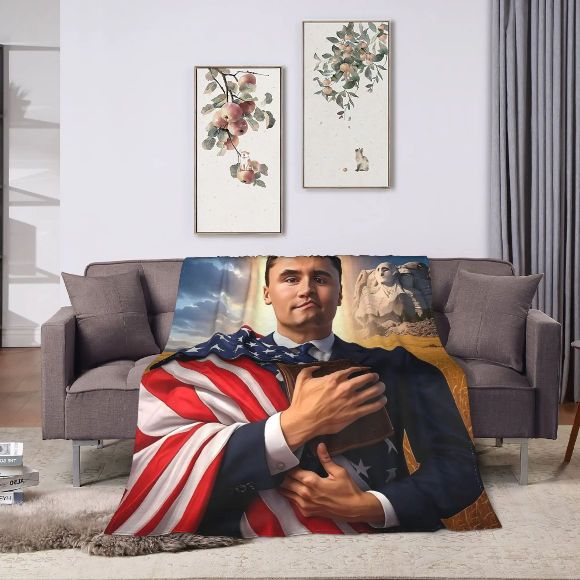 Rest in Peace Charlie Kirk Legends Blanket  Soft Funny Plush Throw Blanket For Outdoor Camping Flannel Bedspread Bed Cover