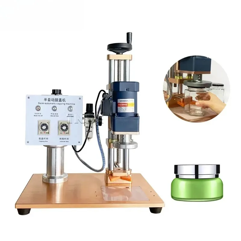 Manual Electric Semi-Automatic Bottle Jar Screw Capper Sealer Ropp Capping Machine for Tabletop Use