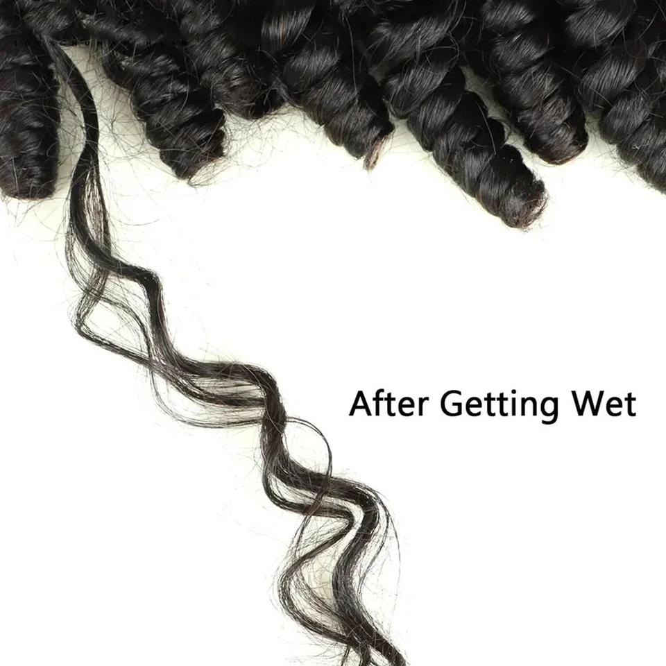 QVR Bouncy Curl estensioni dei capelli sfusi per trecce all'uncinetto capelli umani senza trama capelli birmani doppi disegnati ricci rimbalzanti per treccia Boho