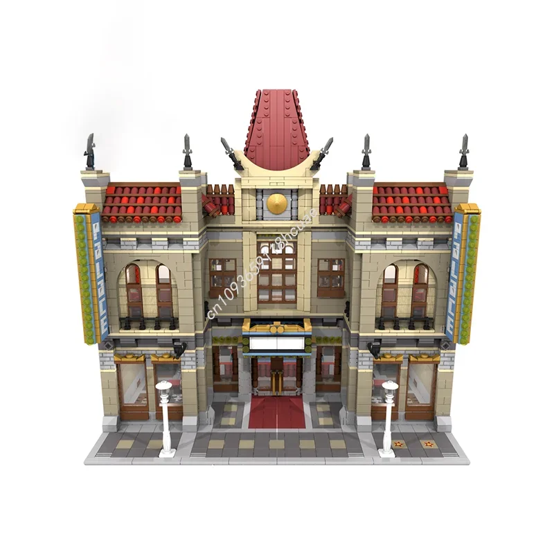 3486 Uds. MOC Palacio de cine chino modelo modular arquitectura de bloques de construcción educación creativa ladrillo regalo de Navidad juguetes para niños