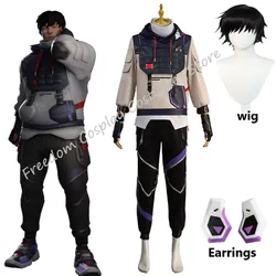 ISO Cosplay Fantasy Game Valorant Costume wig Disguise Adult Men Roleplay Fantasia Outfits Male Halloween Carnival Party Clothes