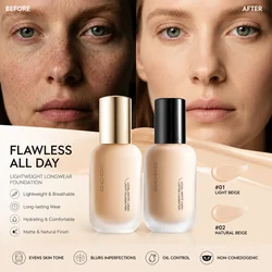 UODO Liquid Foundation Concealer Long-lasting BB Cream Waterproof Longlasting Brightening Dry To Oily Skin Care 30ml