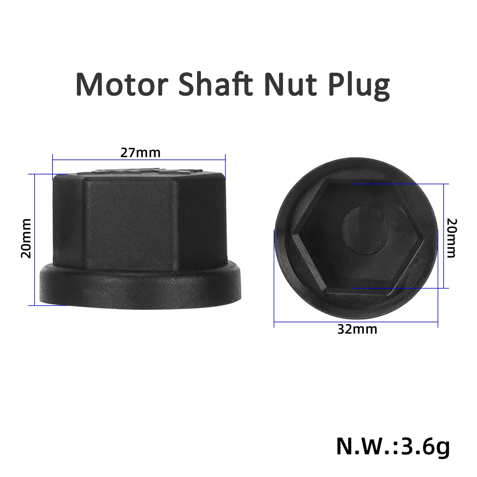 Motorwelle/Wippe, Wellenmutter, Steckerkappe für Kukirin G2 Master/G3 Pro Elektroroller, dekorativ, wasserdicht, rostfrei, rostfrei – Detail 2
