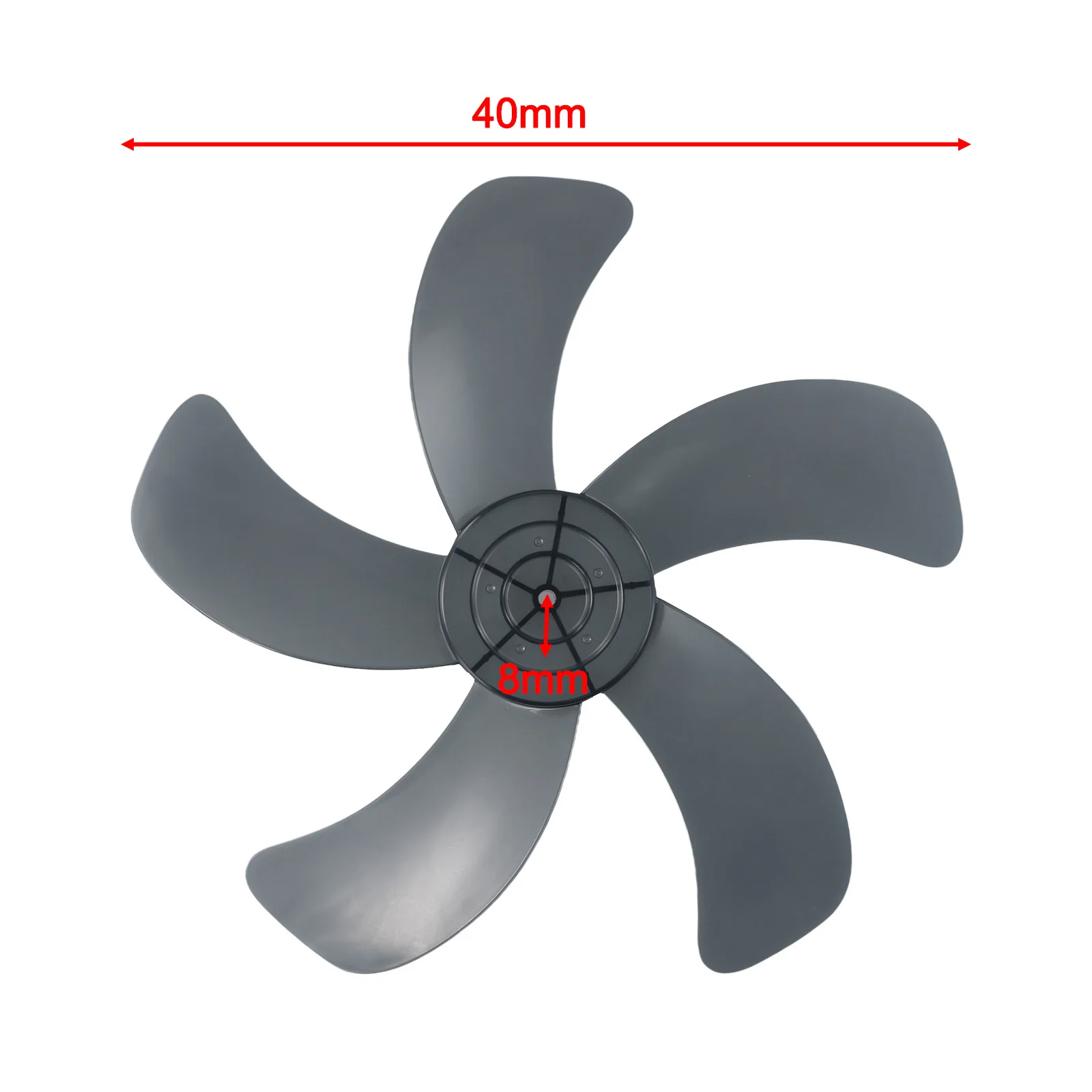 Para aspas de ventilador de Pedestal con cubierta de tuerca aspas de ventilador de cinco hojas fácil instalación refrigeración eficiente operación de ruido mínimo