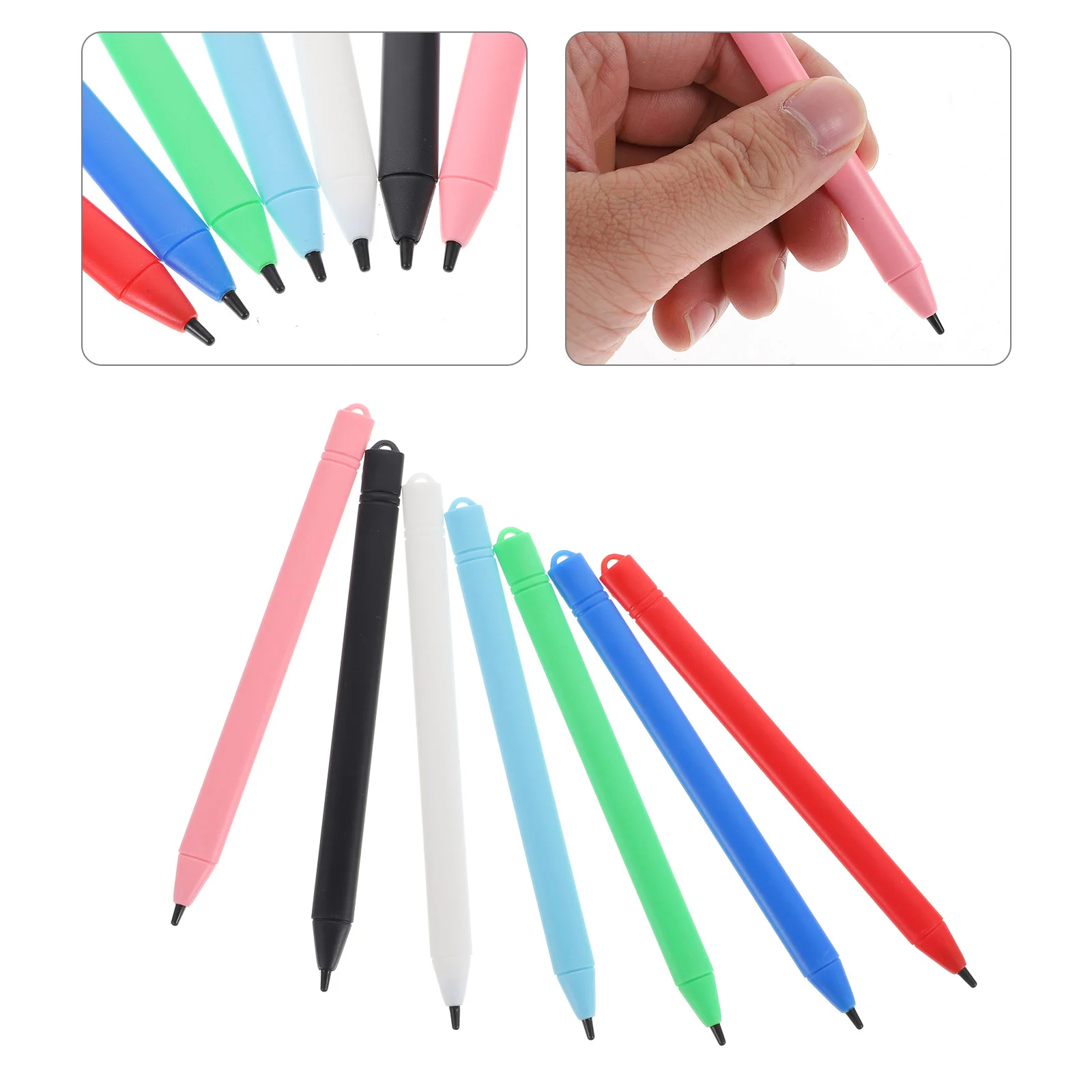 7 pçs lcd stylus desenho tablet placa de rascunho caneta painel eletrônico doodle pintura suprimentos almofada de escrita de plástico produtos para crianças