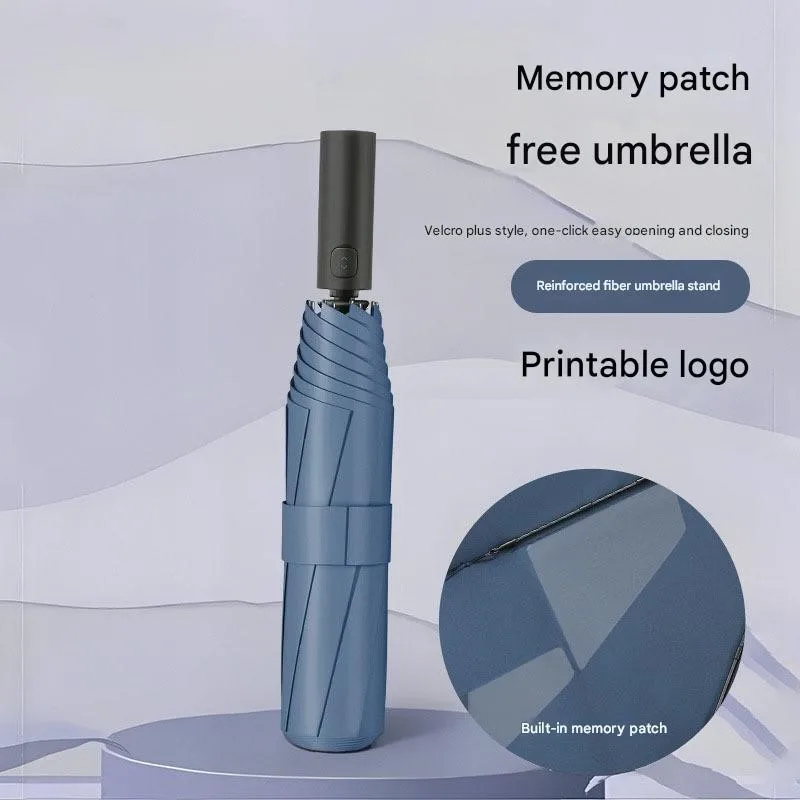 مظلة شمسية أوتوماتيكية بالكامل رقعة الذاكرة مظلة خالية من الطي كبيرة سميكة معززة متينة قابلة للطي مظلة مثبتة على السيارة