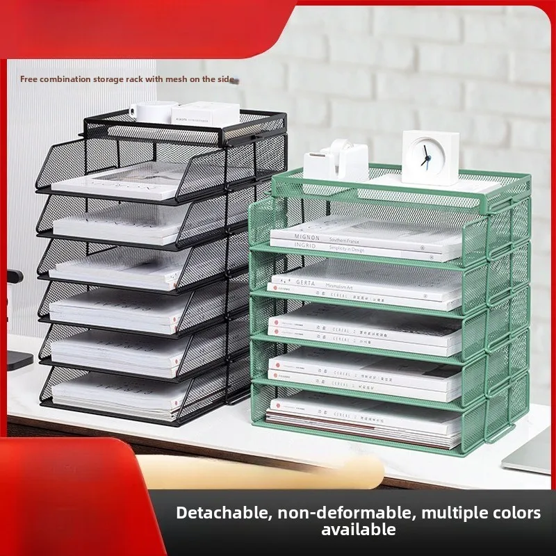 

Desktop File Rack Storage Data Rack Layered File Bar File Frame Office Iron