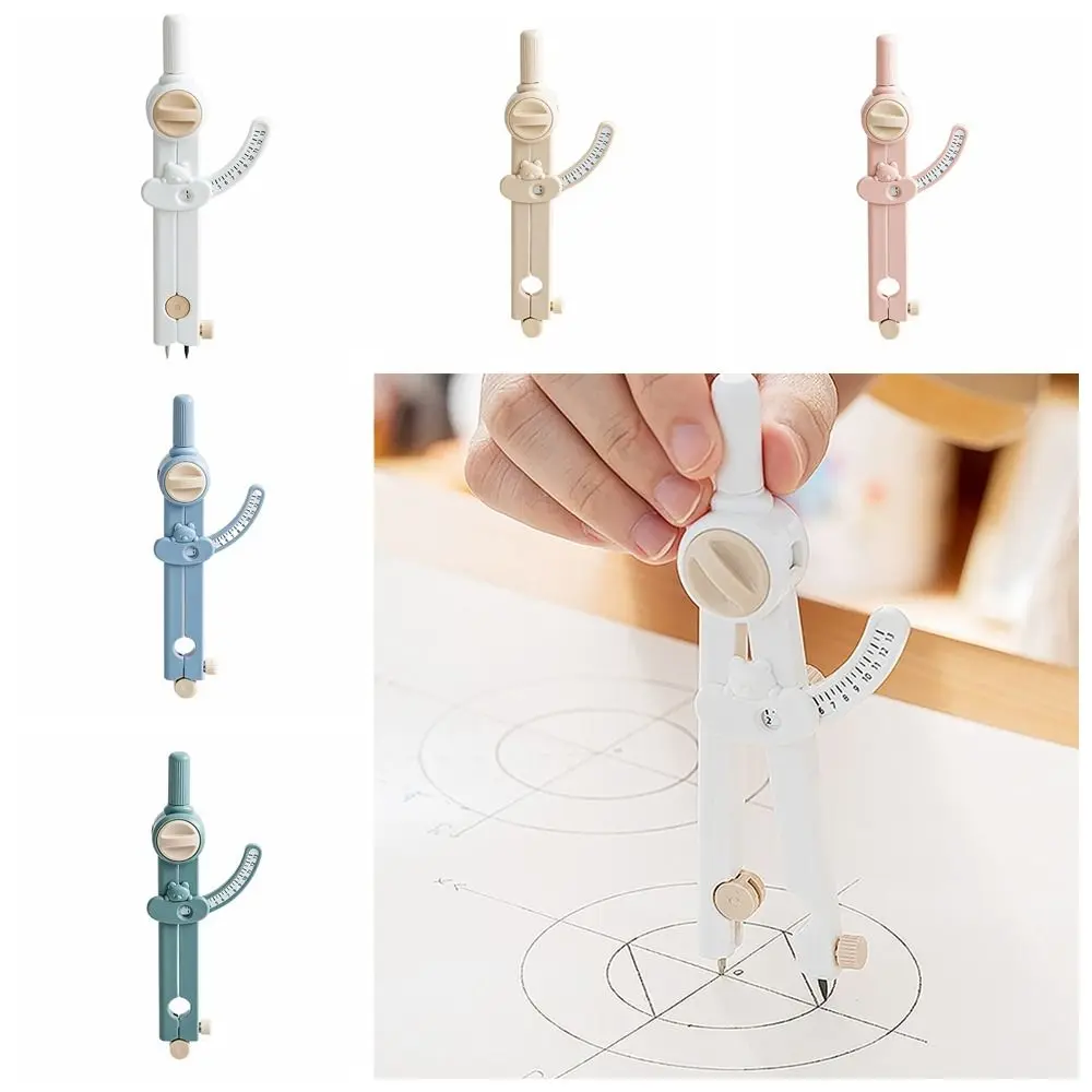 Nieuwe Plastic Digitale Cirkelvormige Gauge Multifunctionele Morandi Geschaalde Cirkelvormige Schoolbenodigdheden Opstellen Wiskundige Geometrie Tools
