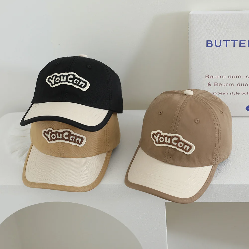 

Kid Boy Autumn Personality Simple Letter Pattern Baseball Cap Baby Girl Fahsion Cotton Sun Protection Peaked Caps
