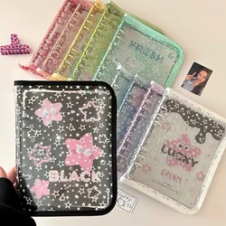 A5 Glitter star kpopバインダー、写真カードコレクションブック、フォトアルバムカードホルダー、学校、オフィス、文房具、3インチ