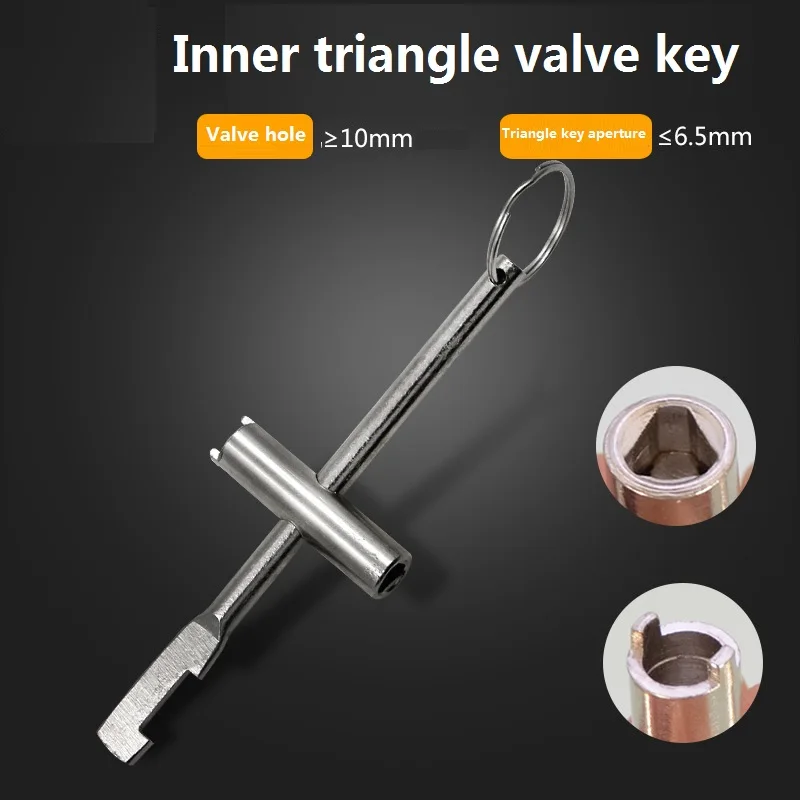 Water meter front valve key inside triangle key wrench switch lock gate valve key