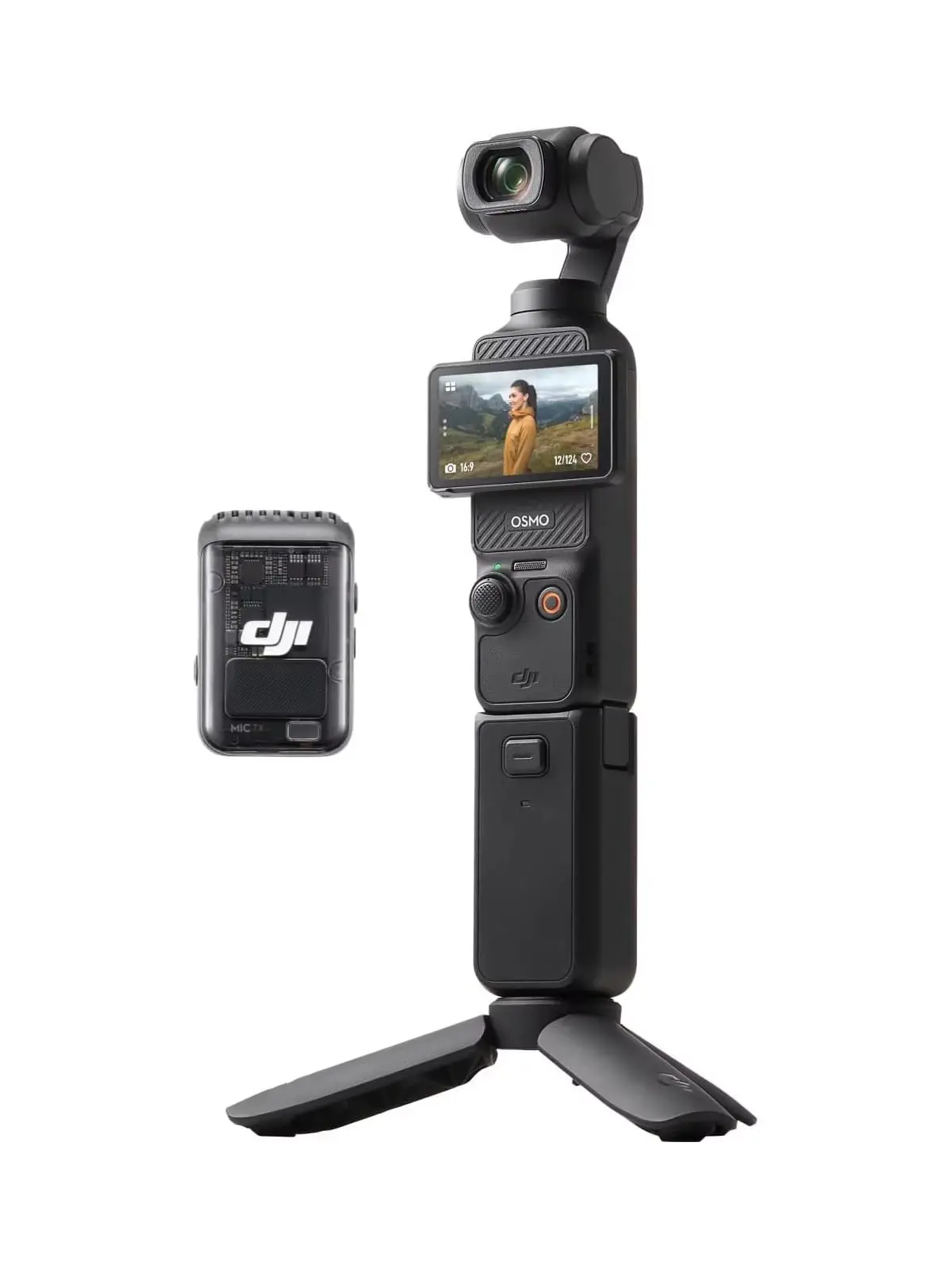 DJI Osmo Pocket 3 Handkamera Creator Combo ActiveTrack 6.0 Handheld-Gimbal-Kamera mit 2-Zoll drehbarem Bildschirm, intelligenter horizontal-vertikaler Aufnahme, 1-Zoll CMOS & 4K/120fps