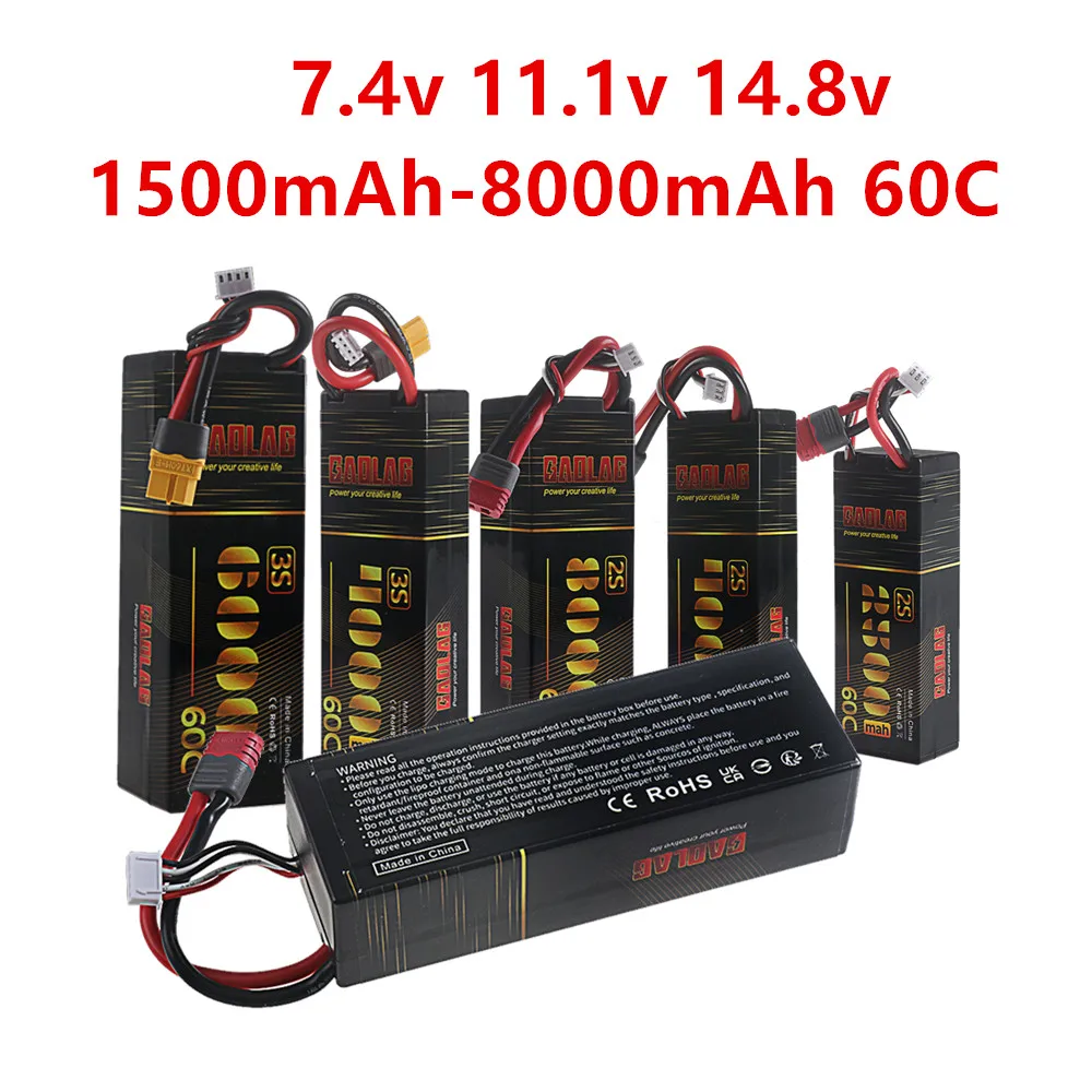 2S 3S 4S Lipo Battery 2500mah 3500mah 4000mah 5000mah 6000mah 8000mah 7.4V 11.1V 14.8V Hard Case With T XT60 Plug For RC Parts