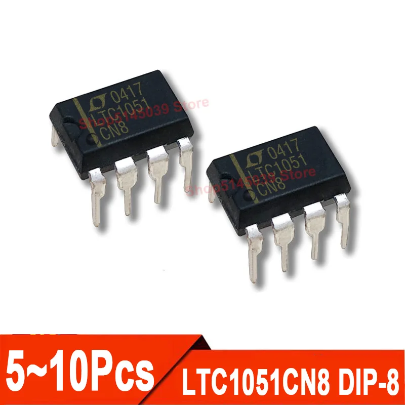 Produktbild von LTC1051CN8PBF Präzisions-Operationsverstärker – DIP8, 5 Stück – CMOS, Stabil, Für Mess- & Regeltechnik