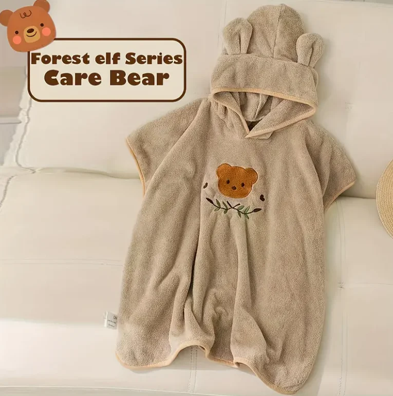 Asciugamano da bagno per bambini |   Asciugamano da bagno per bambini ricamato personalizzato |   Per 3-6 anni |   Morbido e caldo con cappuccio assorbente