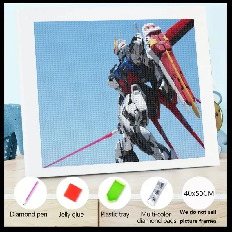 

1 шт., 5D набор для алмазной живописи «Воин-меха», набор для рукоделия «сделай сам», высококачественная, красочная хрустальная Алмазная вышивка в сборе