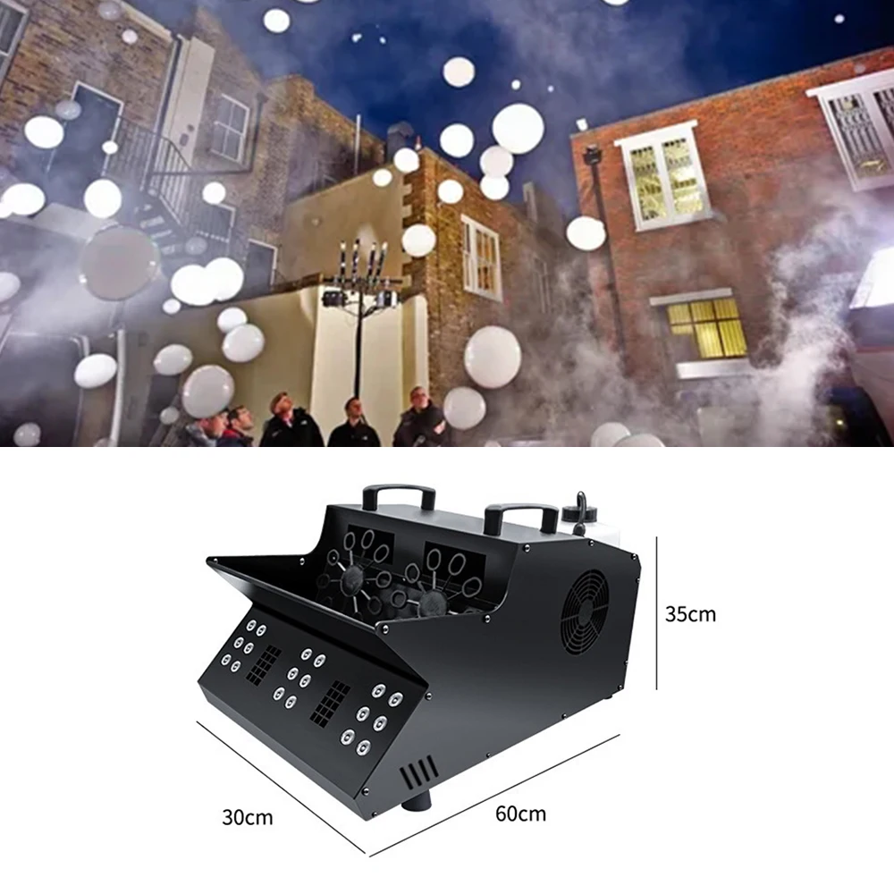 Imagem -04 - Fog Smoke Bubble Machine Double Hole Stage Efeito Especial Led dj Festa Desempenho do Casamento Dmx512