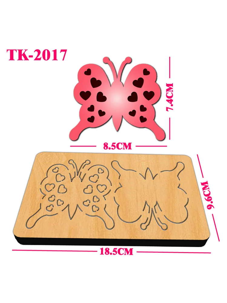 Love butterfly model decoration die-cutting mold, DIY cutting and embossing template/cutting book paper card/wooden cutting mold