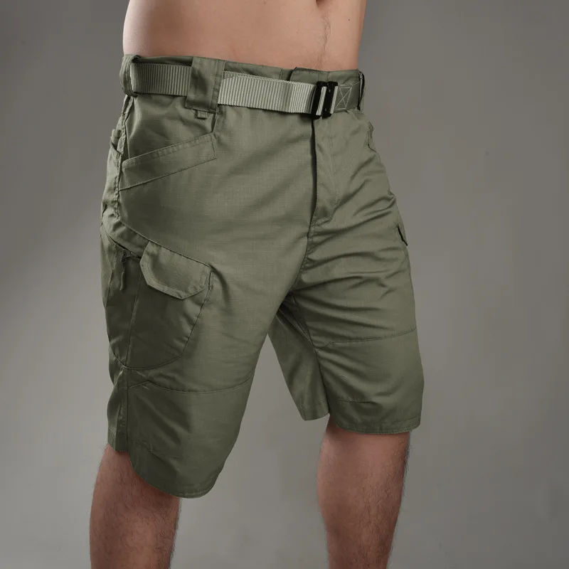 Pantalones cortos tácticos IX7 para exteriores, Shorts Cargo con múltiples bolsillos, entrenamiento al aire libre, senderismo, Verano