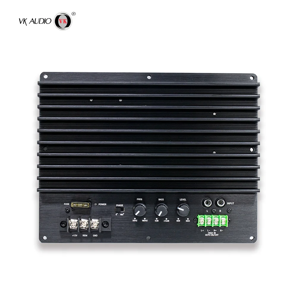VK 185A-B 2000W High Power Class d Amplifier Board 12V Car Subwoofer with Mono Channel
