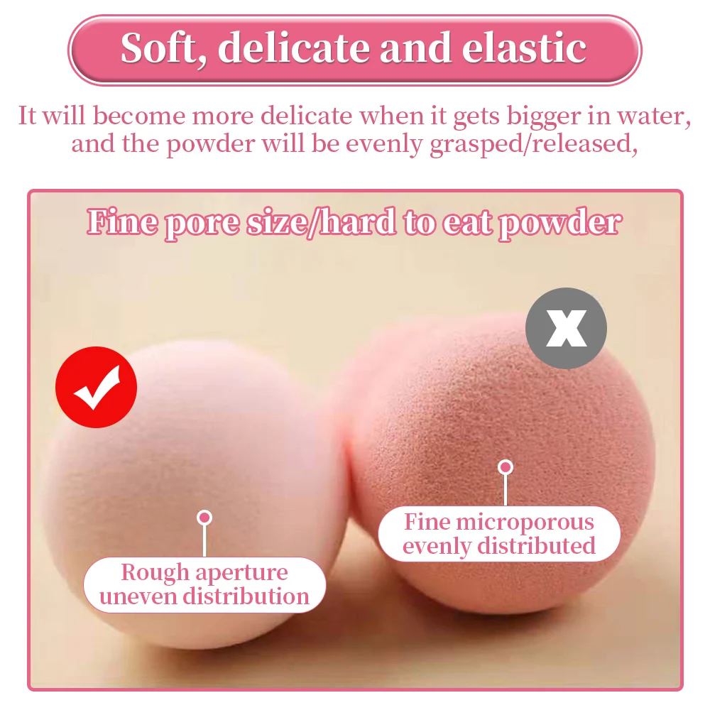 4/8pcs Makeup Sponge Powder Puff Dry and Wet Combined Beauty Cosmetic Ball Foundation Powder Puff Bevel Cut Make Up Sponge Tools