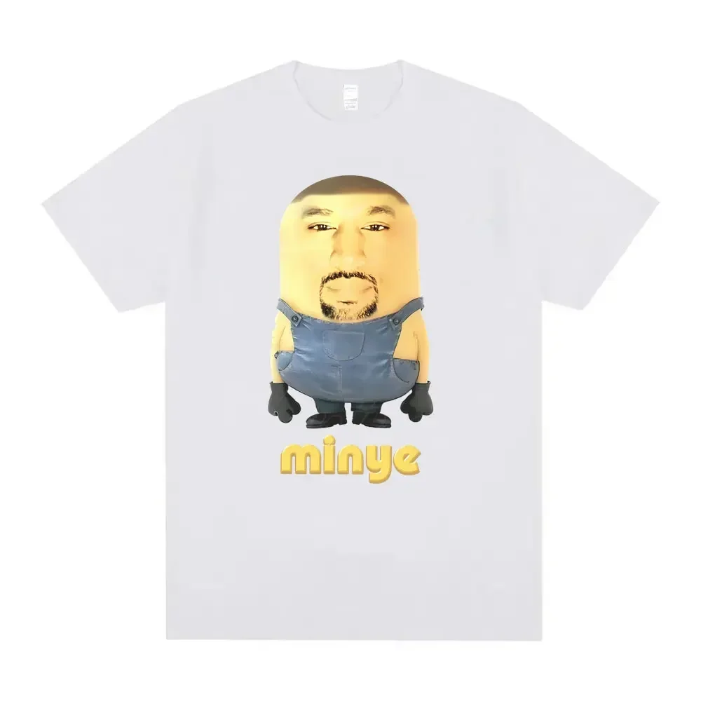 Rapper Kanye West Minye Funny Meme T Shirt Women Hip Hop Vintage Oversized Tshirt Women's Casual Cotton Short Sleeve T-shirts