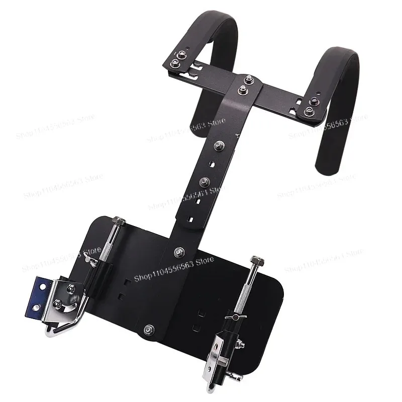 Black Metal Marching Snare Drum Carrier Harness Adjustable Back Support with Sponge Shoulder Pad
