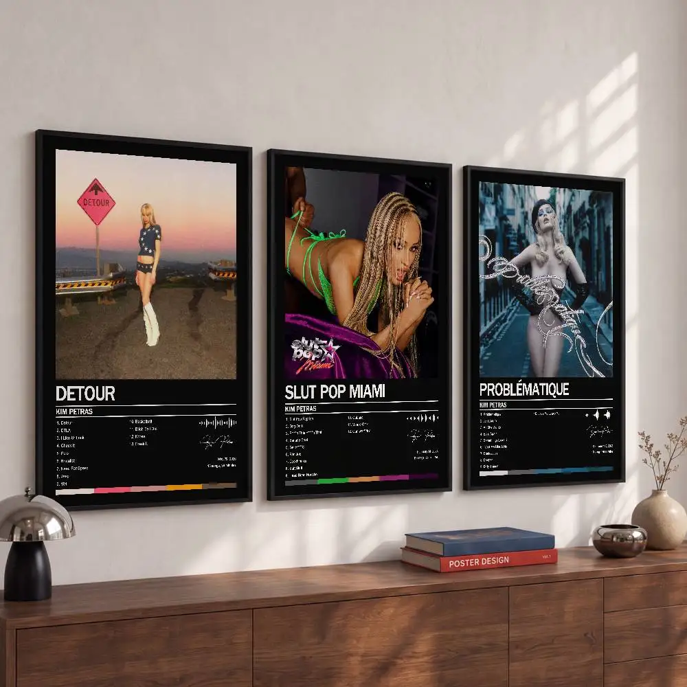 Kims P-Petras Detour Poster Album Art Cover Songs Rap Pop Singer Band Wall Waterproof Paper Sticker For Living Room Home Decor