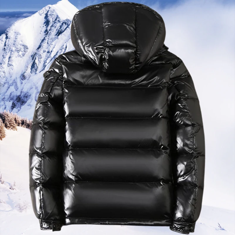 Winter Unten Jacke Männer Frauen Luxus Im Freien Wasserdichte Dicke Warme Weiße Ente Unten Parka Glänzend Casual Koreanische Mit Kapuze Puffer Mantel