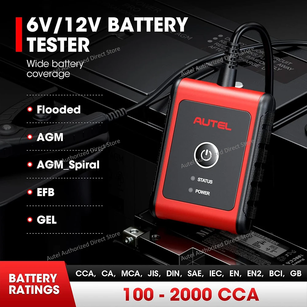 Picture 6: Autel MaxiBAS BT506 Car Battery Tester, 6V 12V 100-2000 CCA Car Battery Analyzer, 12V 24V Auto Cranking/Charging System Test