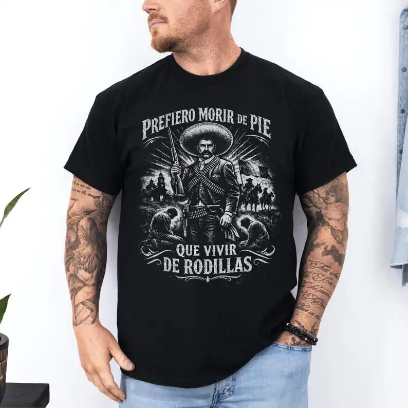 Emiliano Zapata T-Shirt: Mexican Revolution Shirt | Revolutionary Leader Tee Rebel Spirit History Shirt  Latin heritage T-shirt