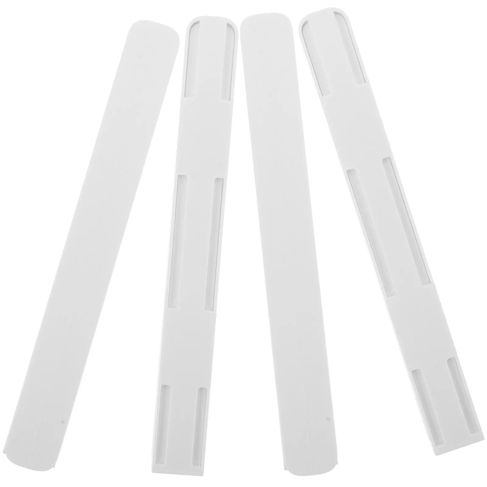 4Pcs Self-Adhesive Drawer Track Rails Heavy Duty Smooth Sliding Guide for Cabinets Cupboards Lockers Containers White
