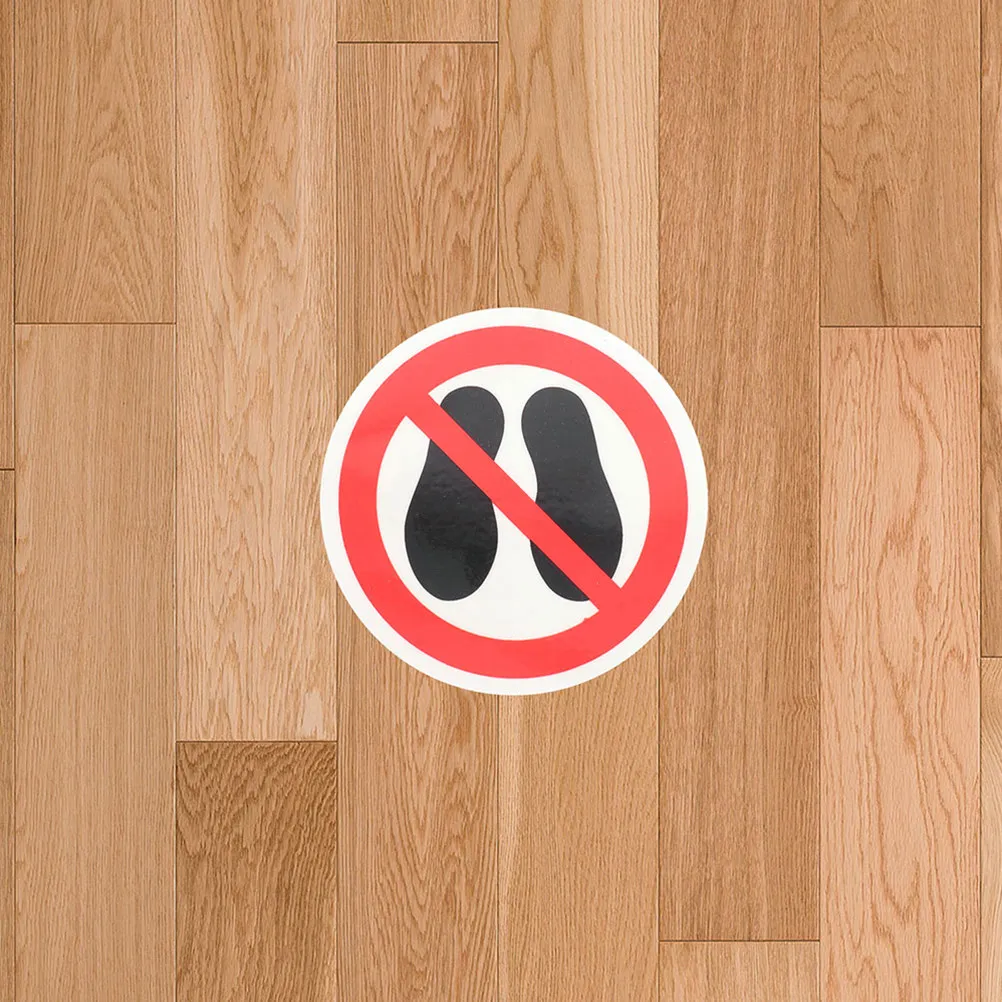 No Stepping on Warning Sign Sticker Safety Label Peel Stick Decal High Definition Fade Resistant Easy Paste Flat Surface Use