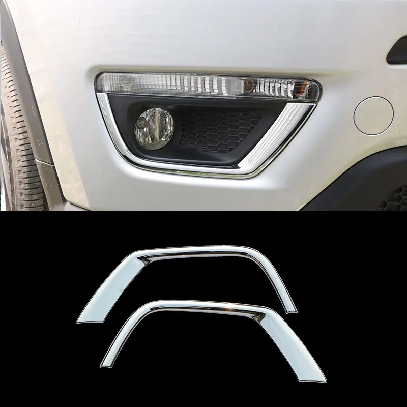 

For Jeep Compass 2017 2018 2019 2020 Front Fog Light Trim Decoration Sticker 2Pcs Fog Lamp Cover Styling Accessories