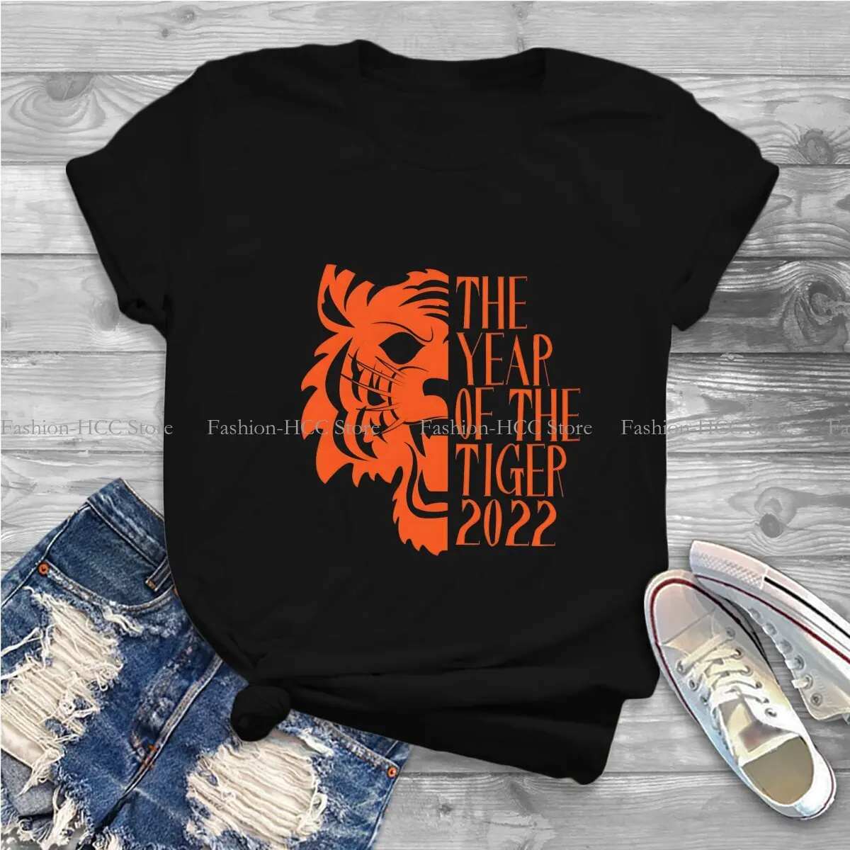 Cincinnati Bengals Year Harajuku Polyester TShirt Tiger Creative Streetwear Casual T Shirt Women