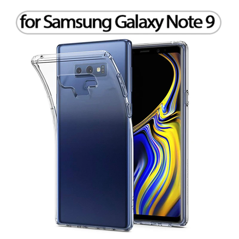 For Samsung Galaxy Note 9 Clear Case Anti Fall Ultra Thin Soft Cover for Samsung Note9 Transparent TPU shockproof Back Bumper