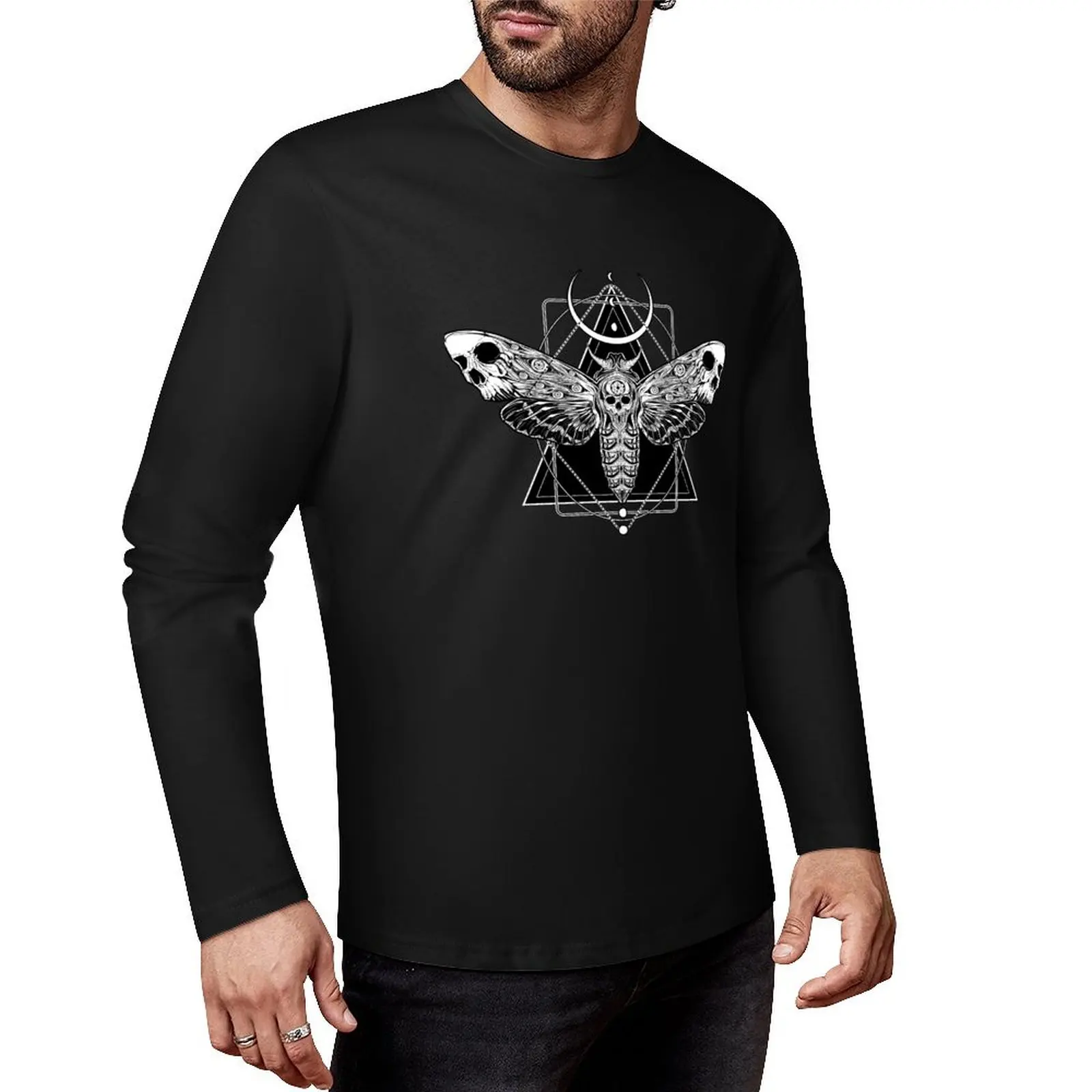 

Surreal Death Moth Long T-Shirt anime clothes plus size tops sweat shirts black t shirts for men