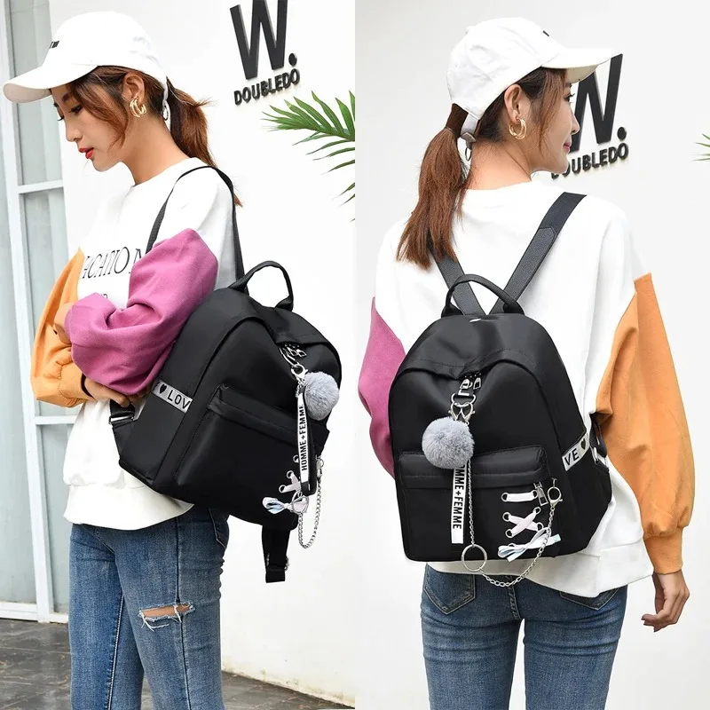 Oxford Women Backpacks Waterproof Female Shoulder Backpack Fashion Teenage Girls School Bags Retro School Backpack Girl Book Bag