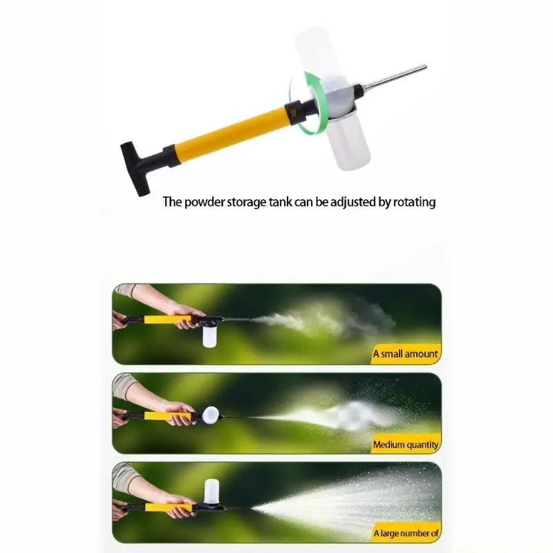 QX2E Plastic Manual Sprayer Detachable Extension Handle Compacts Powder Sprayer For Home Greenhouses Use
