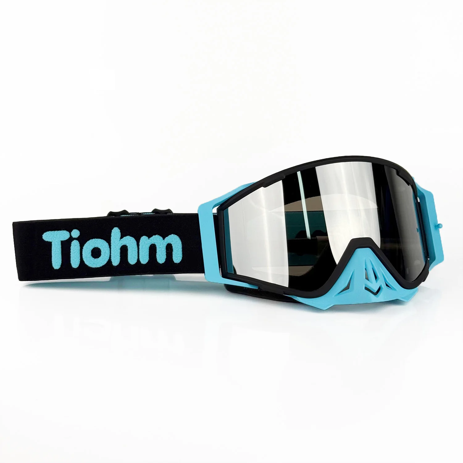 

1 шт. черные мотоочки с защитой носа ПК — UV400, внедорожный квадроцикл MX, совместимые с шлемом