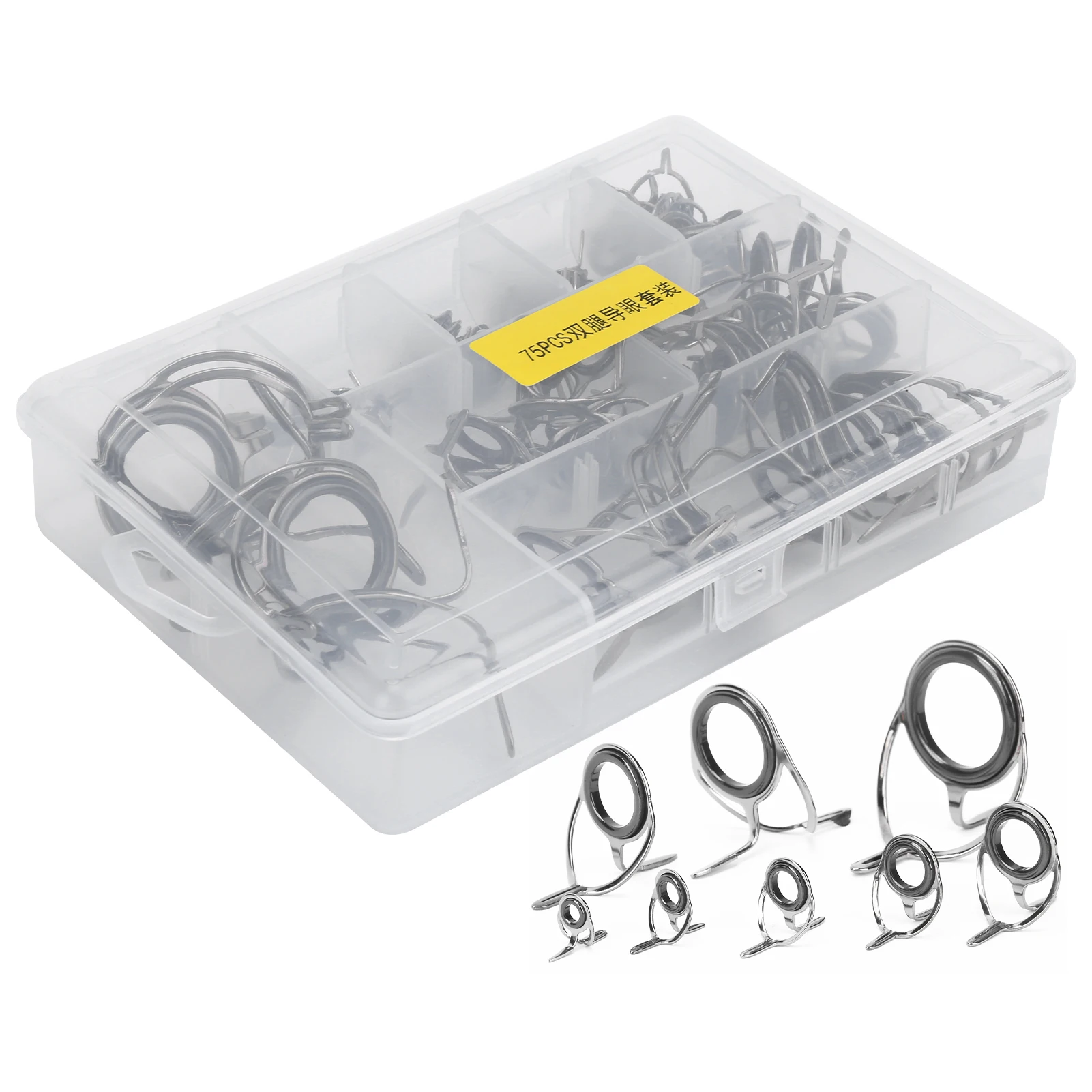 

Набор из 75 штук: Втулки для удилищ, комплект для ремонта кончиков, запчасти для удочек, рыболовные аксессуары