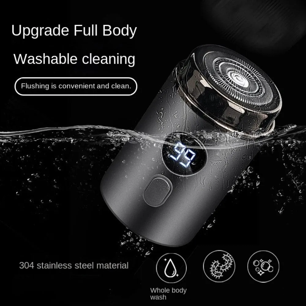 Portable Digital Display Electric Shave Razor USB Rechargeable Long Standby Face Shaver Men's Beard Razor Birthday Present