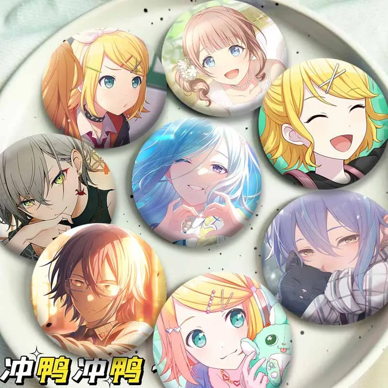 Project SEKAI Anime Game Character Brooch Cartoon Idol Mochizuki Honami Momoi Leo Badge Lapel Pins for Bag Clothes Jewlery Gifts
