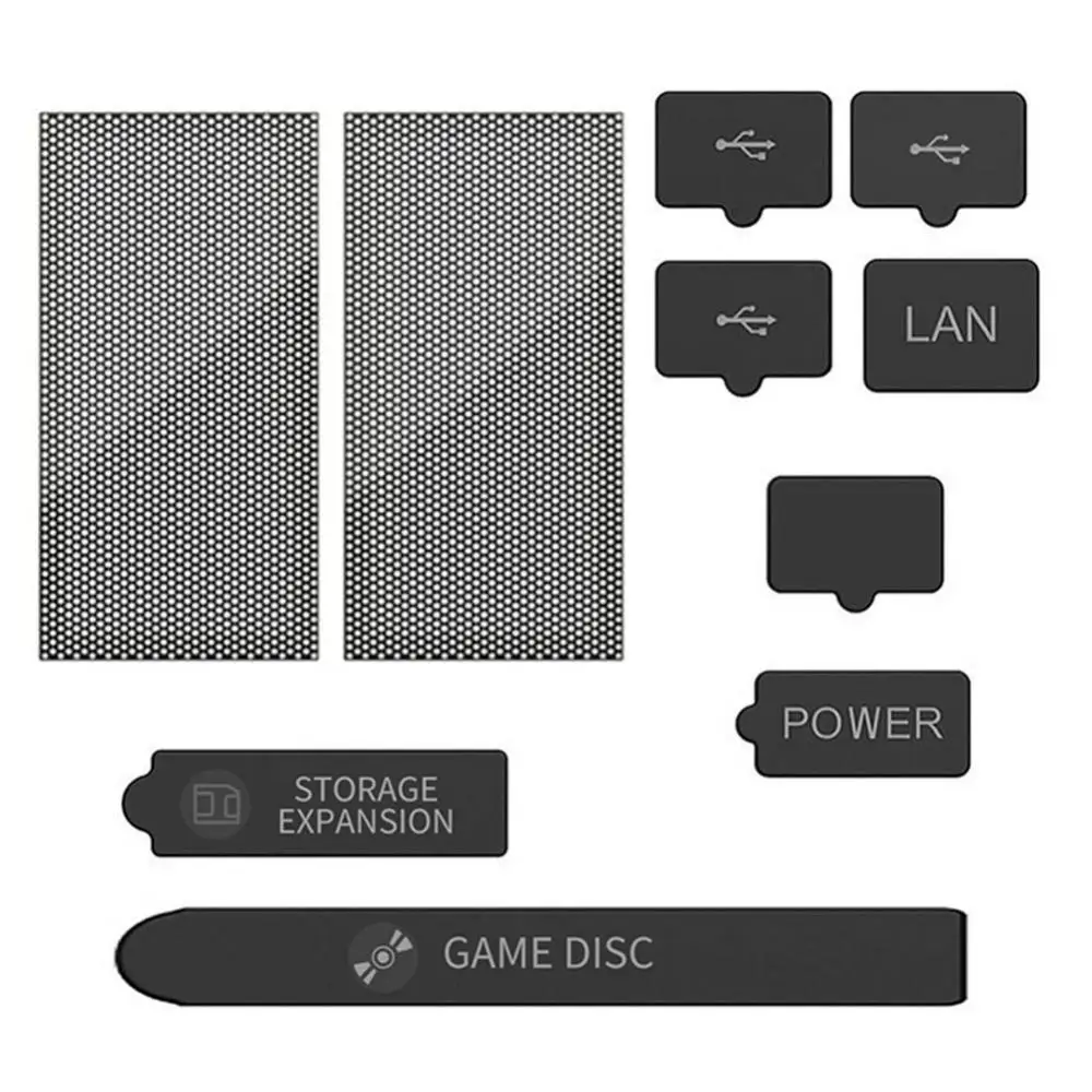 1Set Dust Plug Set For Xbox Dust Proof Mesh Filter Jack Stopper Kit Silicone Plugs for Xbox Series X /Xbox Gaming Accessories