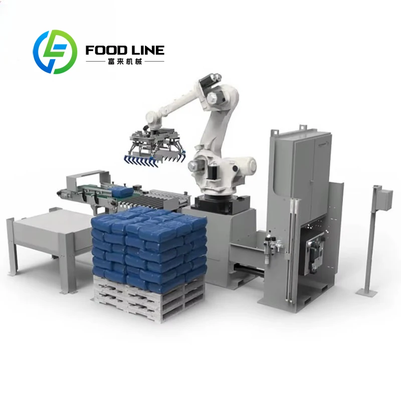 Customized Automatic Robotic Palletizer System Packaging Line Machine for Carton Box Bag Rice Bag Case Stacking Packing