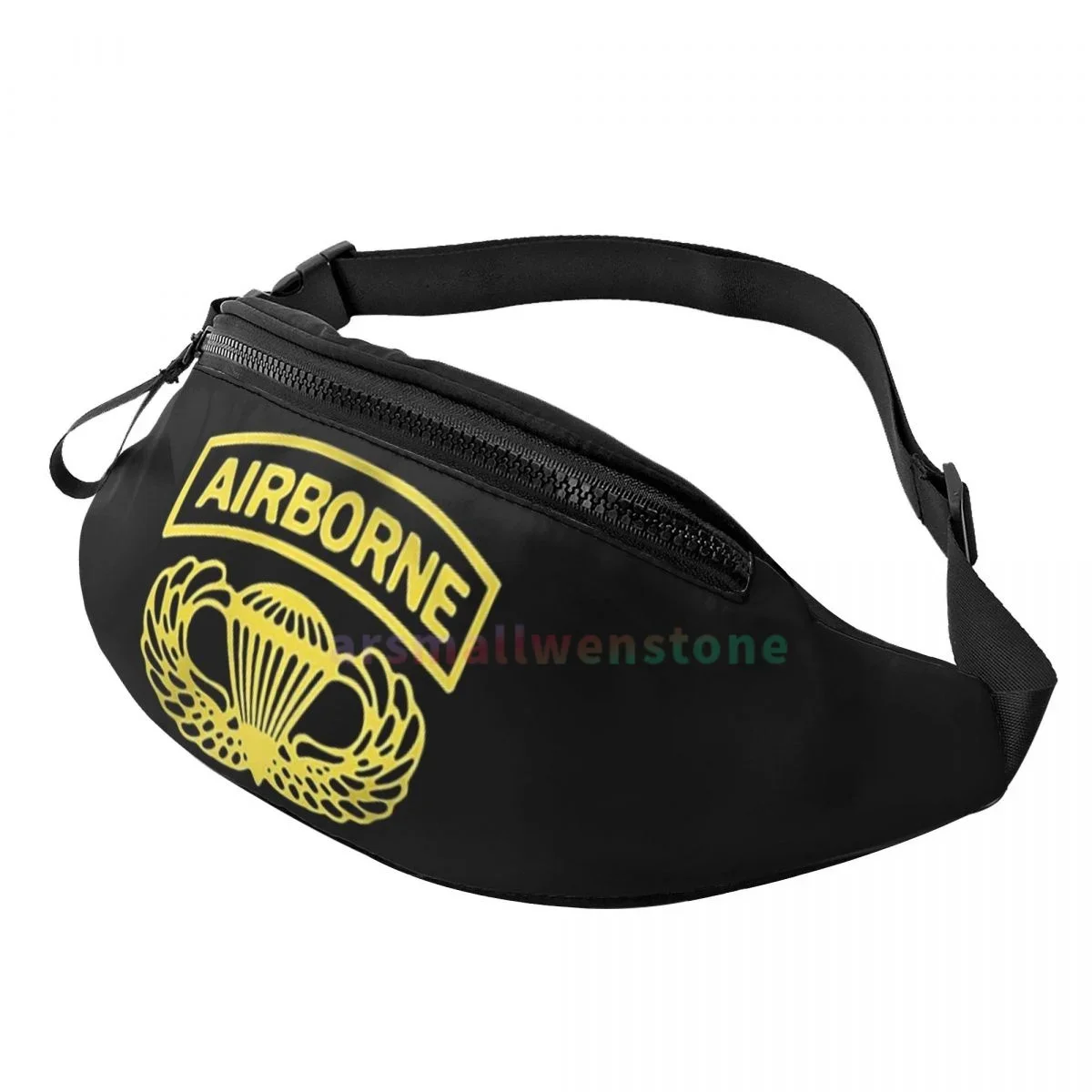 82nd Airborne Waist Bag with Headphone Hole Belt Bag Fashion Hip  Bag for Outdoor Casual Travelling Hiking Cycling