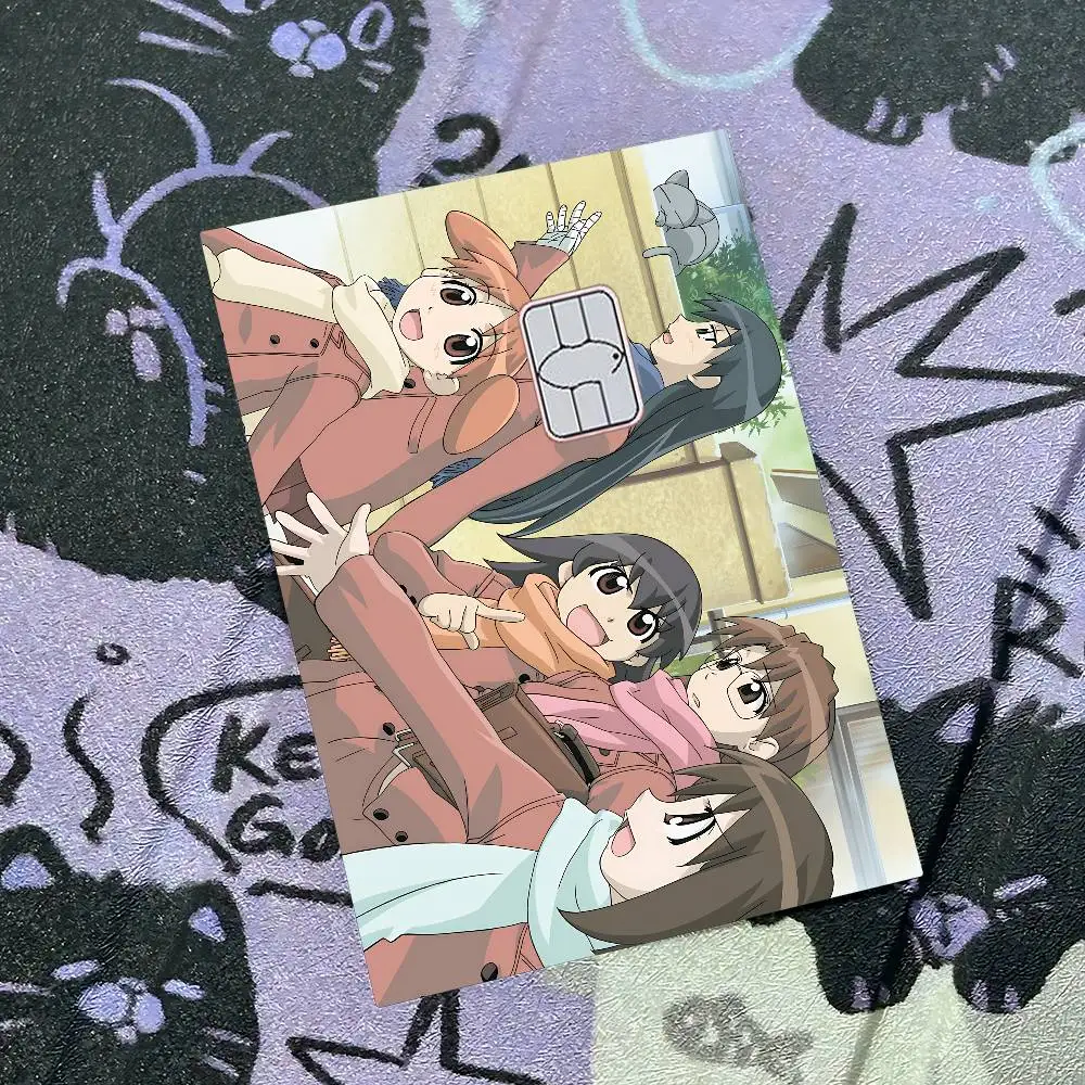 A-Azumanga D-Daioh O-Osaka A-Ayumu Anmie غطاء لاصق لبطاقة الائتمان وبطاقة الخصم البنك الأمامية